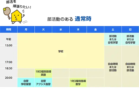 部活動のある通常時